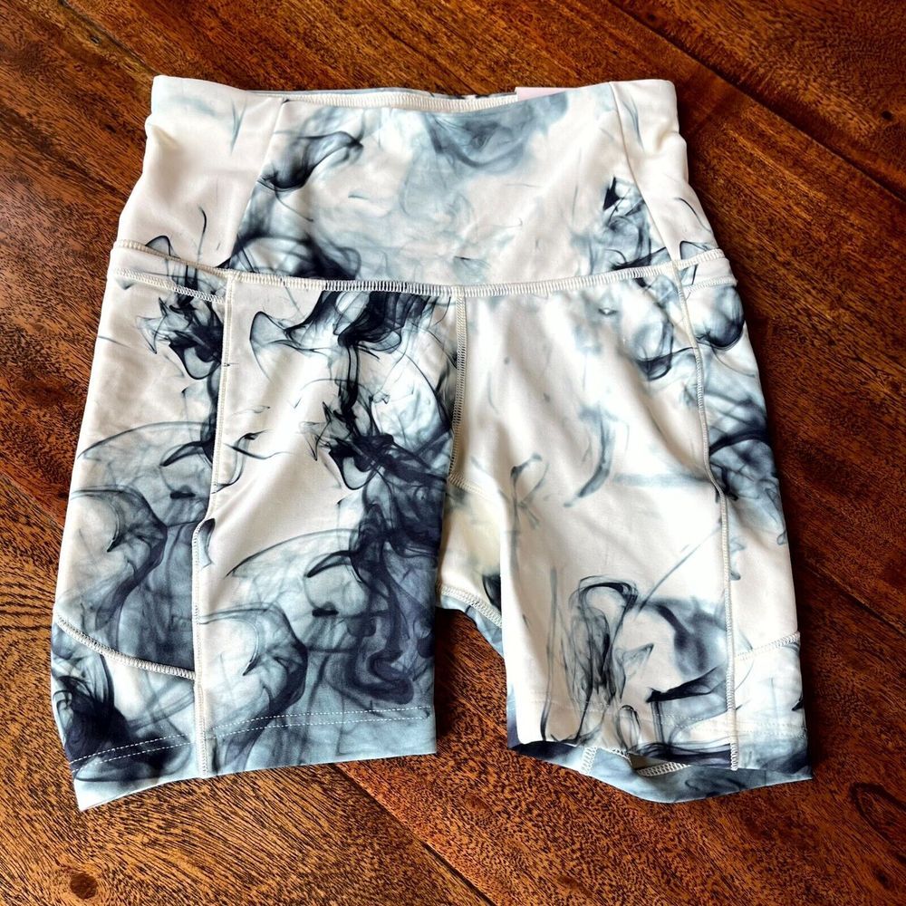 Calia Biker Shorts Women's 2XS Multicolor Smoke Nylon Stretch High-Rise Pull‎ On